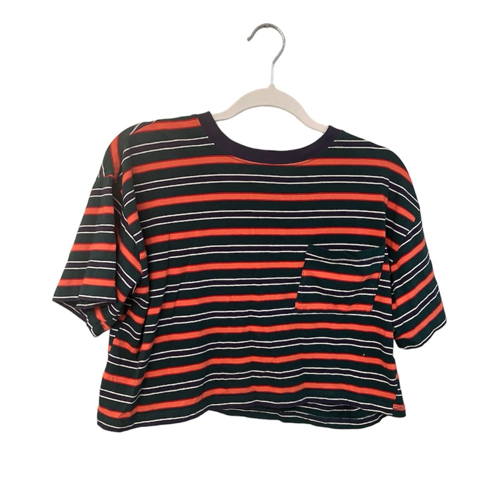 🧡 Forever 21 Striped Cropped Shirt 🧡